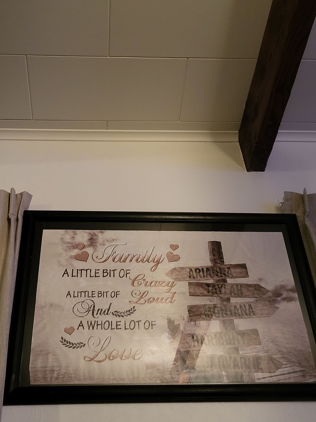 Customer photo review of Family A Little Bit Of Crazy - Personalized Canvas - Gift For Family