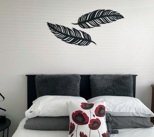 Customer photo review of Large Feather Wall Art