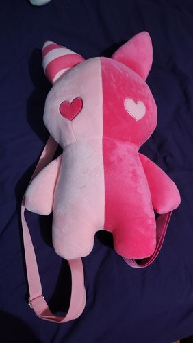 Customer photo review of Rabbit Plush Backpack 20" (PINK)