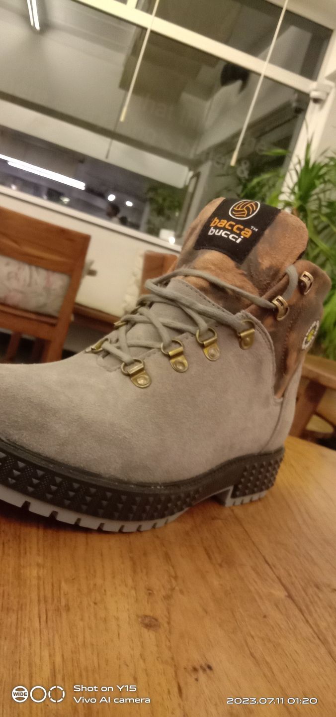Customer photo review of Bacca Bucci Men's URBAN Suede Leather Boots | Tactical Leather Boots for Motorcycle & Military
