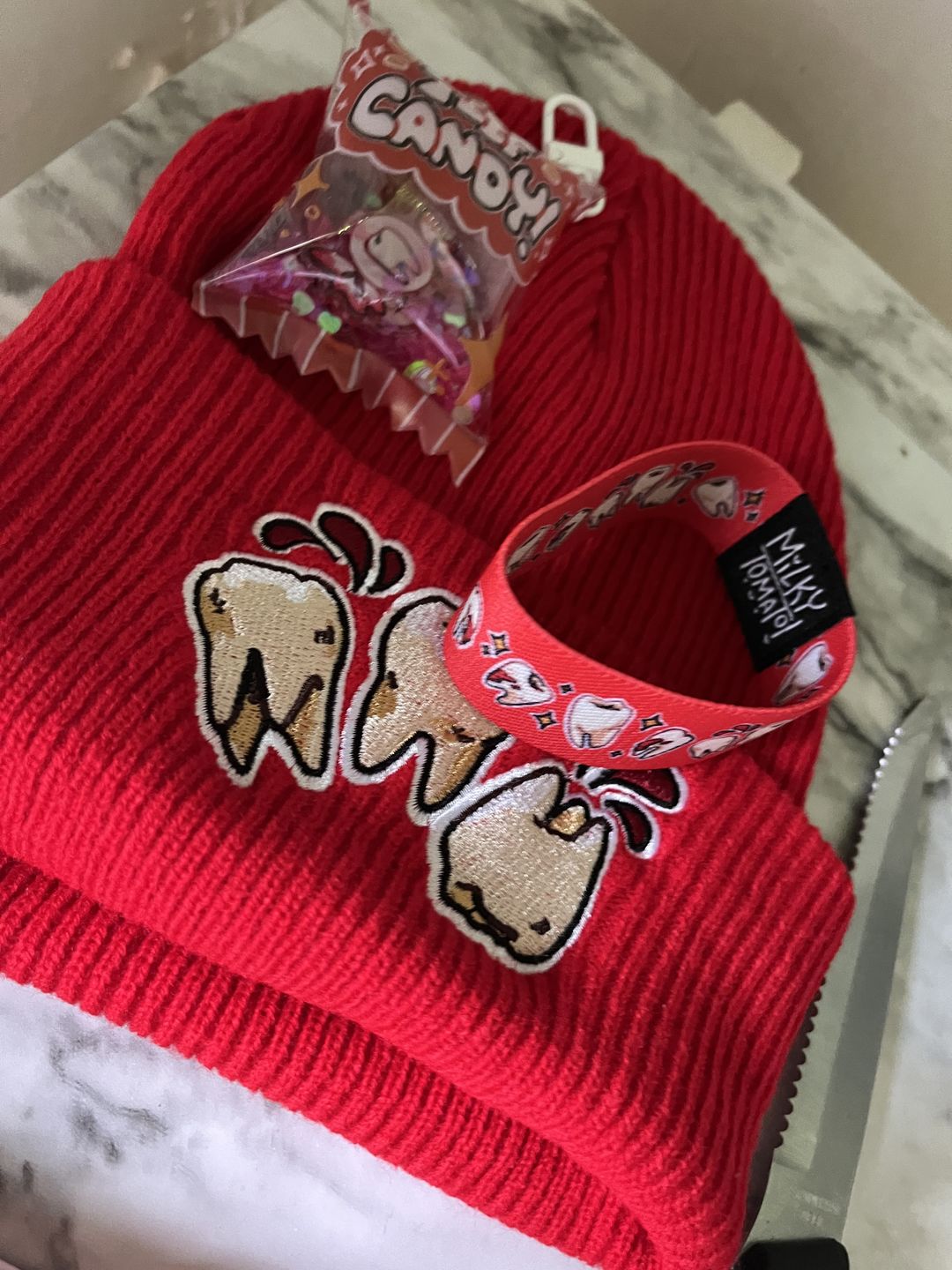 Customer photo review of Bloody Teeth Bracelet