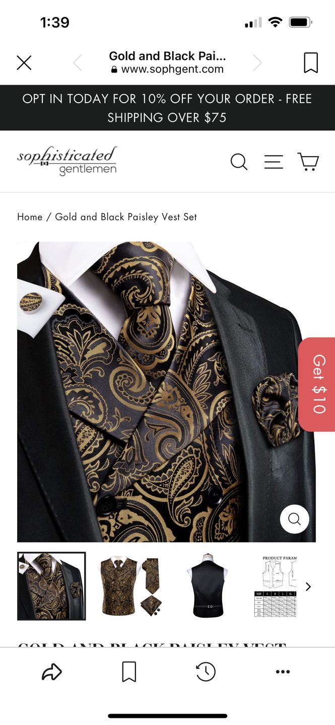 Customer photo review of Gold and Black Luxury Tie Set