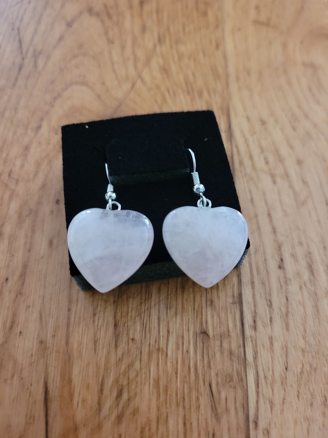 Customer photo review of Boucle d'Oreille Quartz Rose "Coeur"