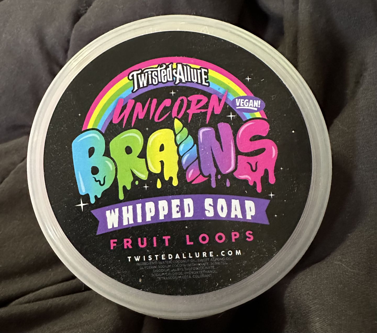Customer photo review of Unicorn Brains Whipped Soap (Fruit Loops Cereal)