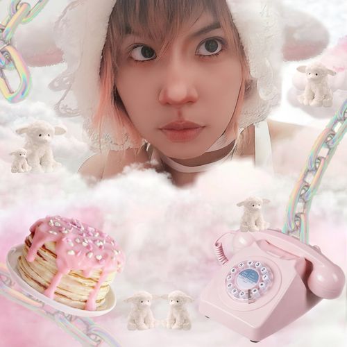 Customer photo review of Cute Furry Lamb Lolita Hat