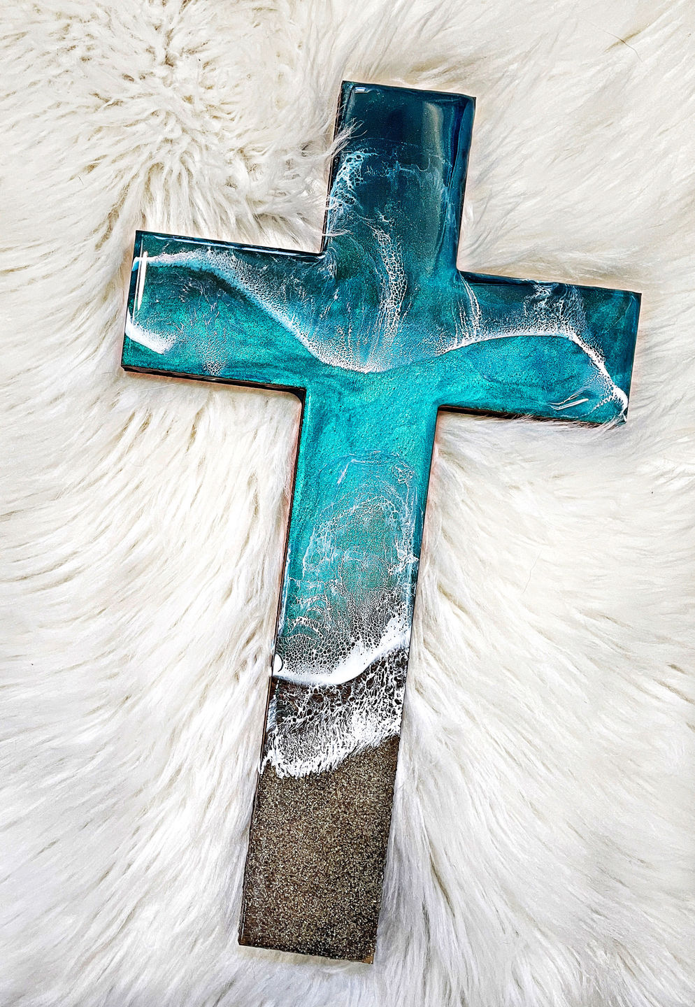 Customer photo review of Unfinished Wood Tall Cross Shape - Christian - Craft - up to 36" DIY