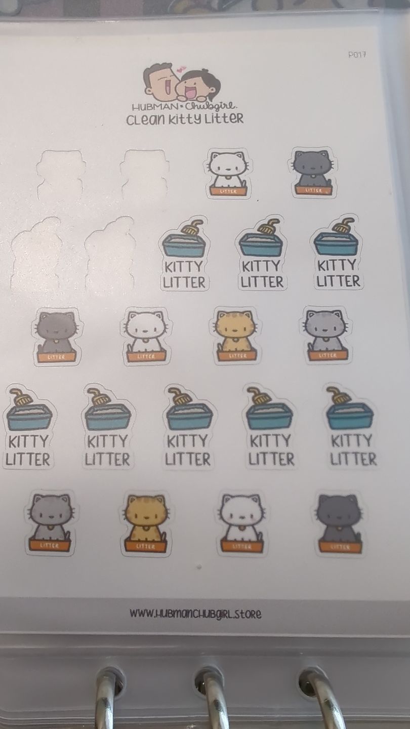 Customer photo review of Clean Kitty Litter Planner Stickers