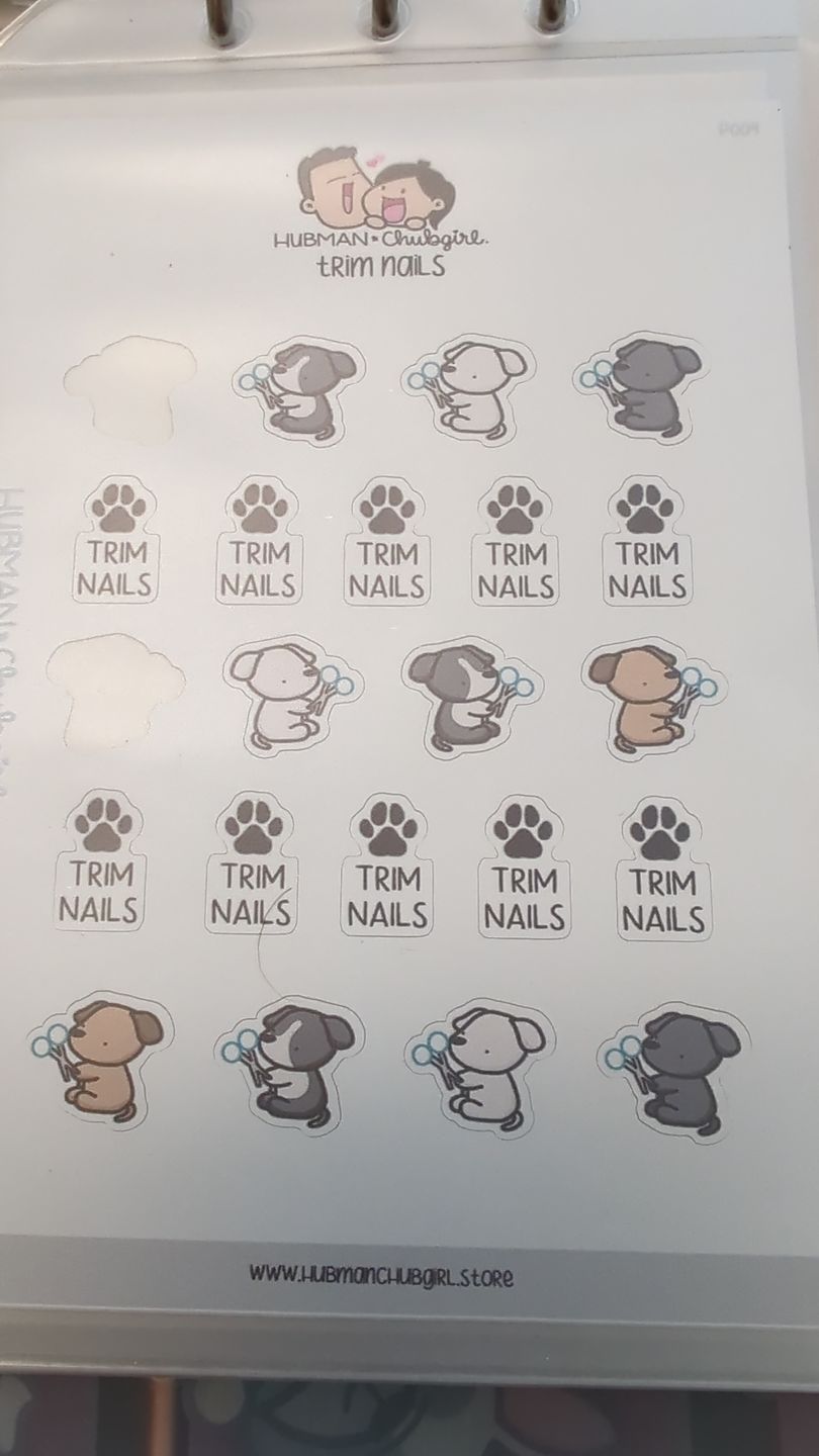 Customer photo review of Trim Nails Planner Stickers