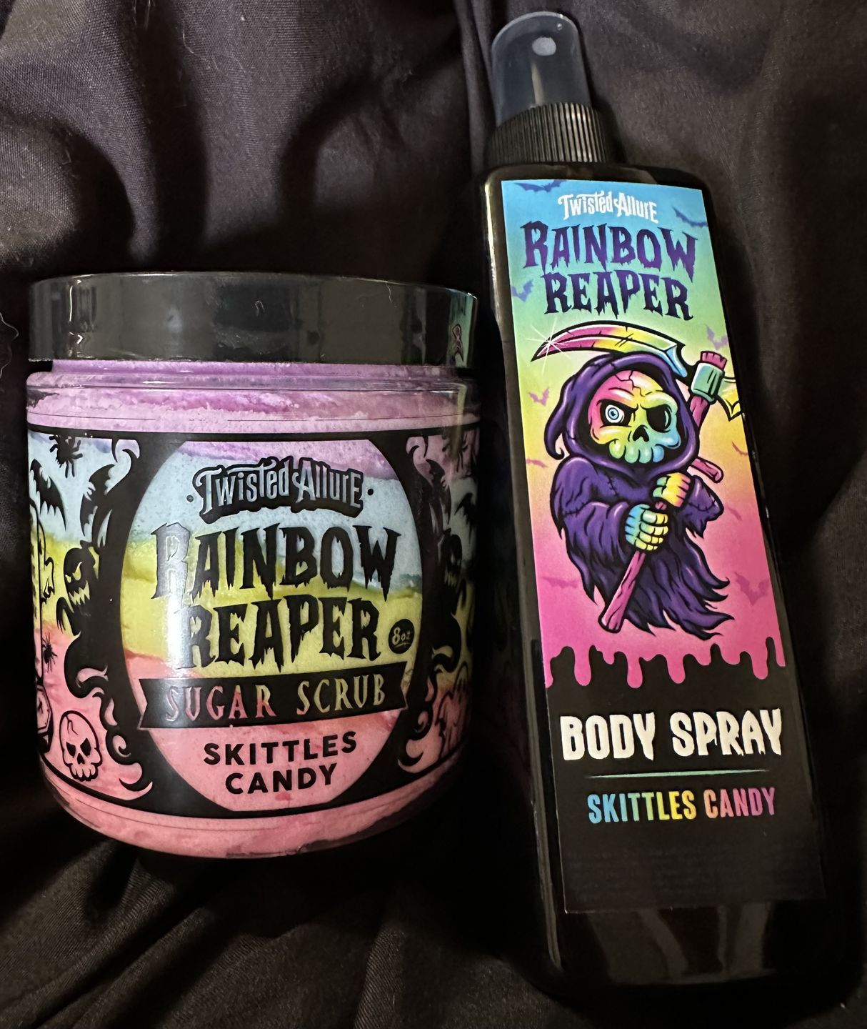 Customer photo review of Rainbow Reaper Sugar Scrub (Skittles Candy)
