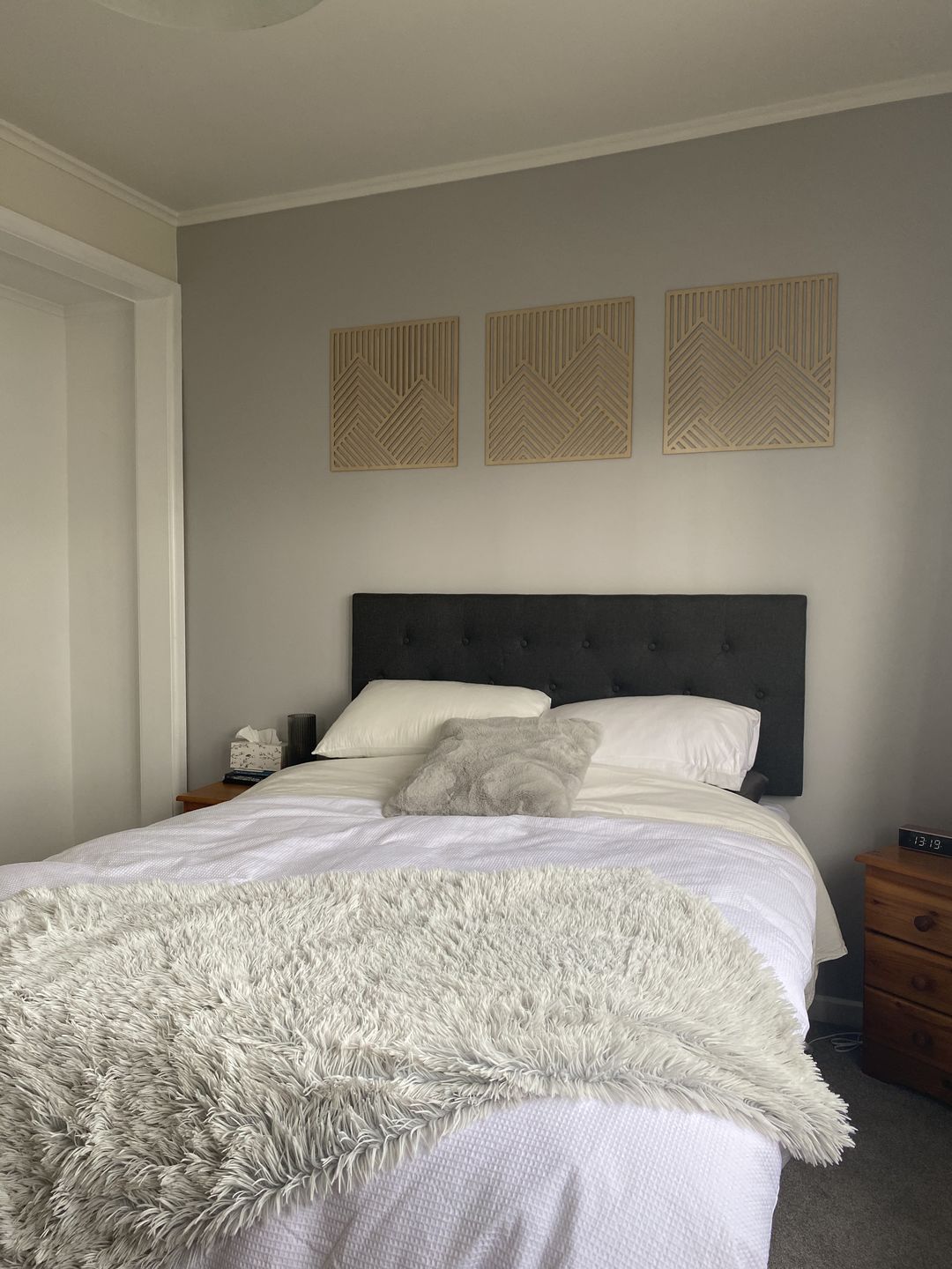 Customer photo review of Geometric Mountain Wall Art Trio