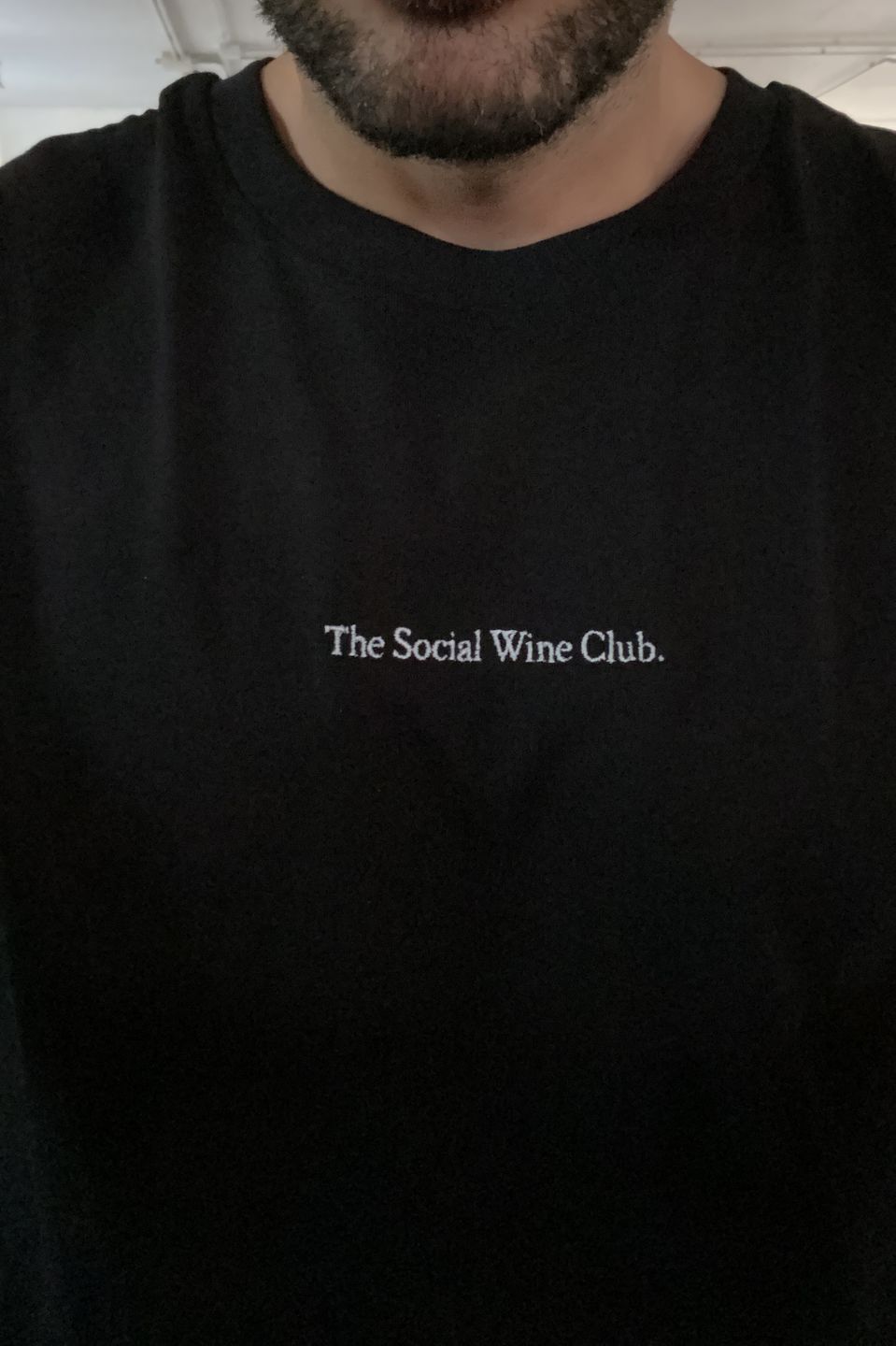 Customer photo review of The Social Wine Club. Organic T-shirt