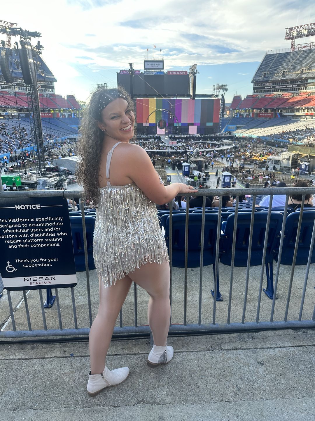 Customer photo review of Shake It My Way Short Fringe Mini Dress