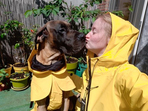 Customer photo review of Human Visibility Raincoat Yellow for Ladies