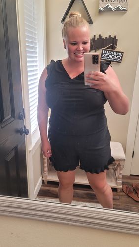 Customer photo review of ginger swim romper