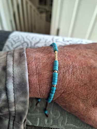Customer photo review of Feel Fresh - Turquoise Stone Adjustable Bracelet