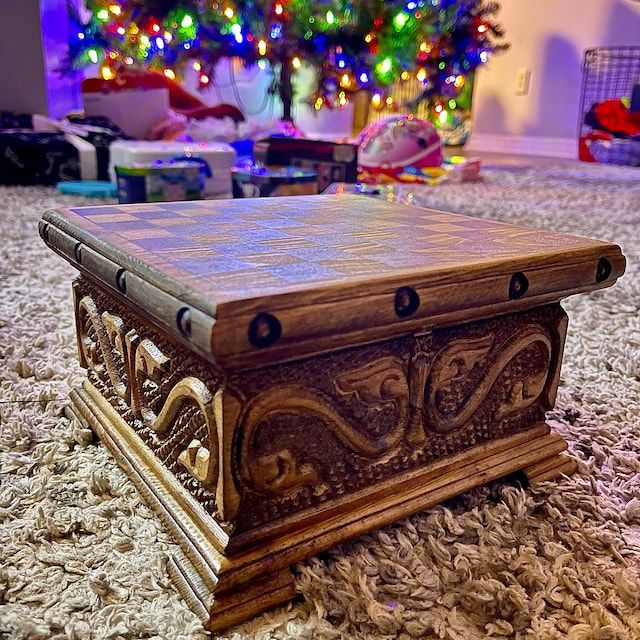 Customer photo review of Chess Set with Storage, Handmade Custom Chess Set & Board with Hidden Key