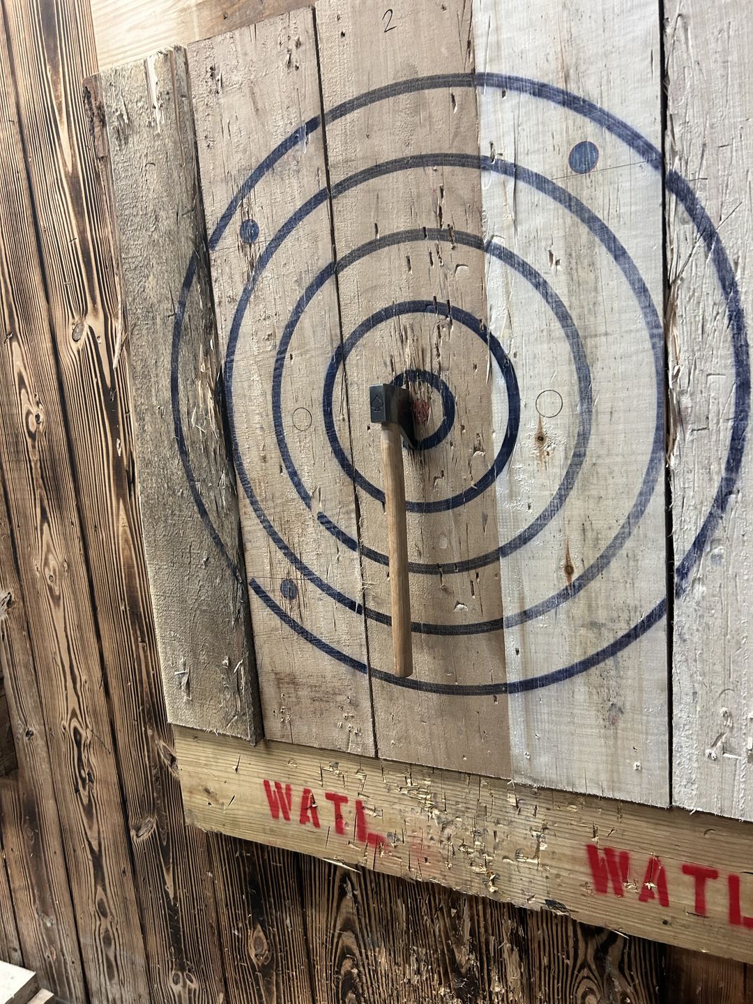 Customer photo review of Ace of Spades Throwing Axe (3rd Generation)