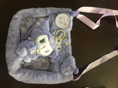 Customer photo review of Fluffy Sanrio Plush Crossbody Bag