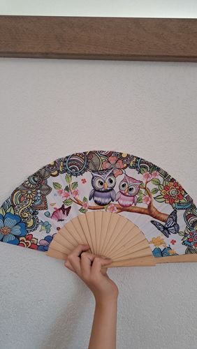 Customer photo review of Éventail Japonais Chouette