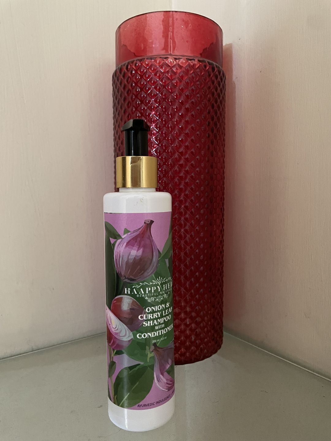Customer photo review of Onion & Curry Leaf Shampoo With Conditioner
