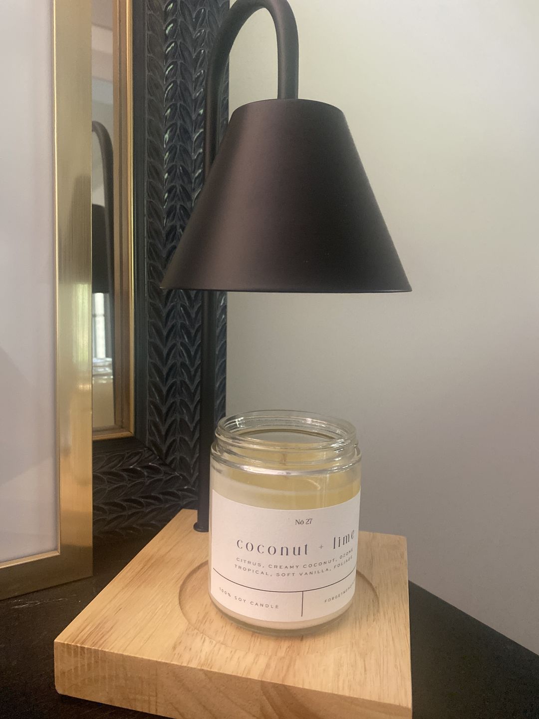 Customer photo review of Coconut + Lime 9 oz Glass Candle
