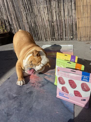 Customer photo review of Michu Aussie Freeze-Dried Raw Pet Food Trial Pack 150g*3