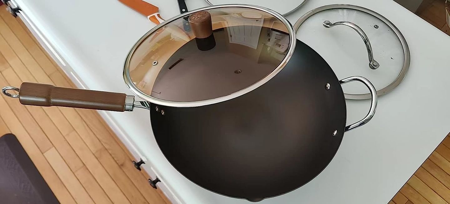 Customer photo review of WANGYUANJI Carbon Steel Wok Pan