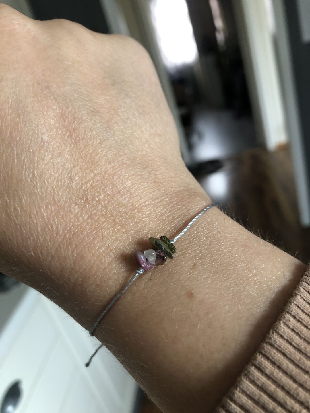 Customer photo review of Tourmaline Chip Bracelet