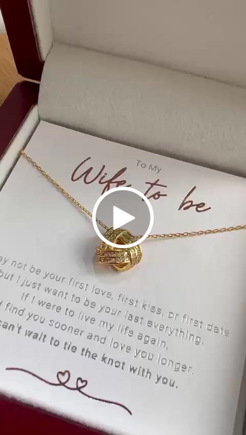 Customer video review of My  Wife to Be - Infinity Knot Necklace