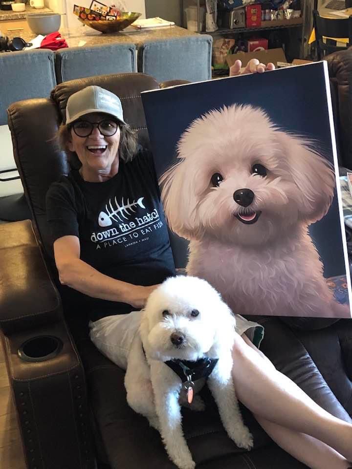Customer photo review of Custom Pet Portrait