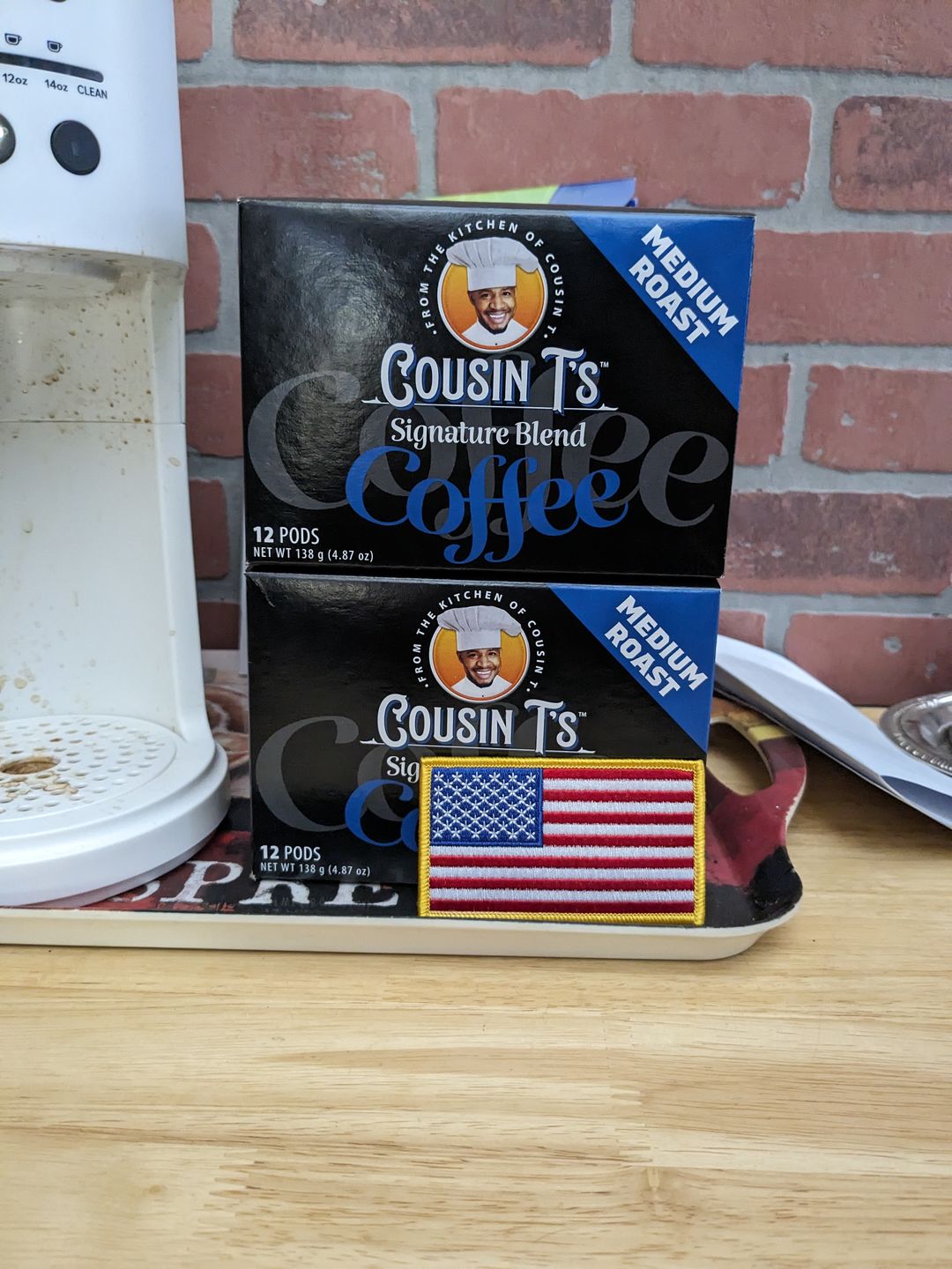 Customer photo review of Cousin T's Signature Blend Medium Roast Coffee