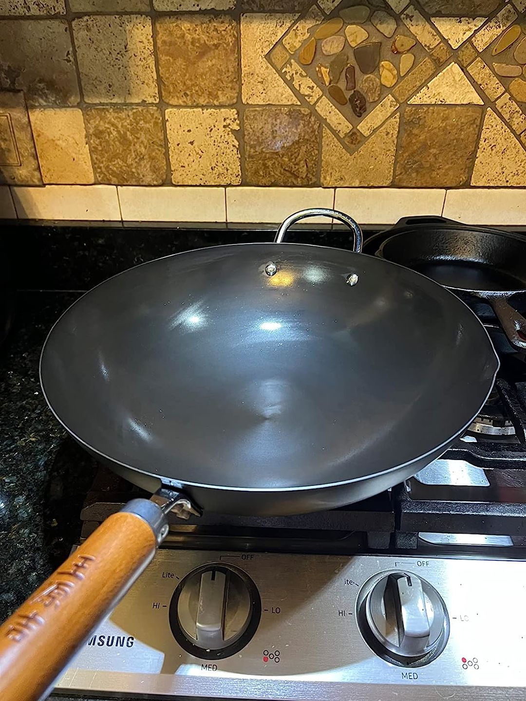 Customer photo review of WANGYUANJI Carbon Steel Wok Pan