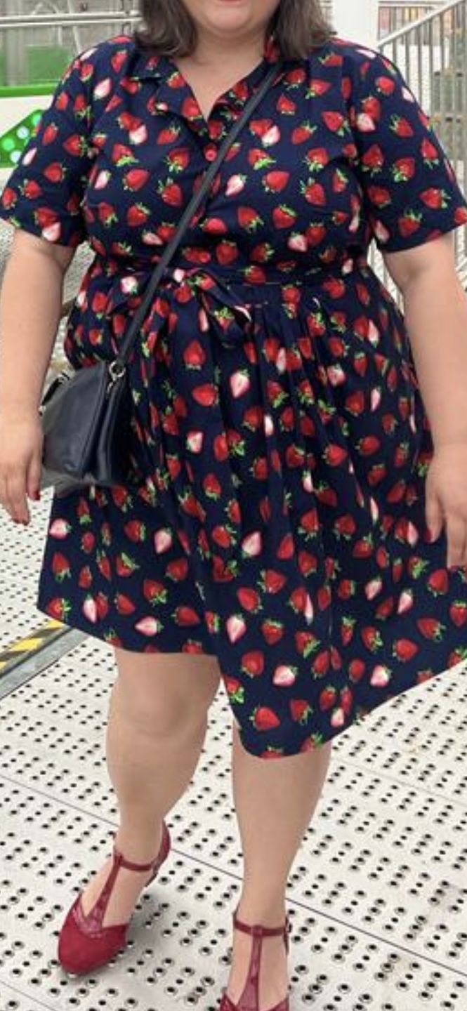 Customer photo review of Strawberry Rose & Hubble Cotton Poplin Fabric
