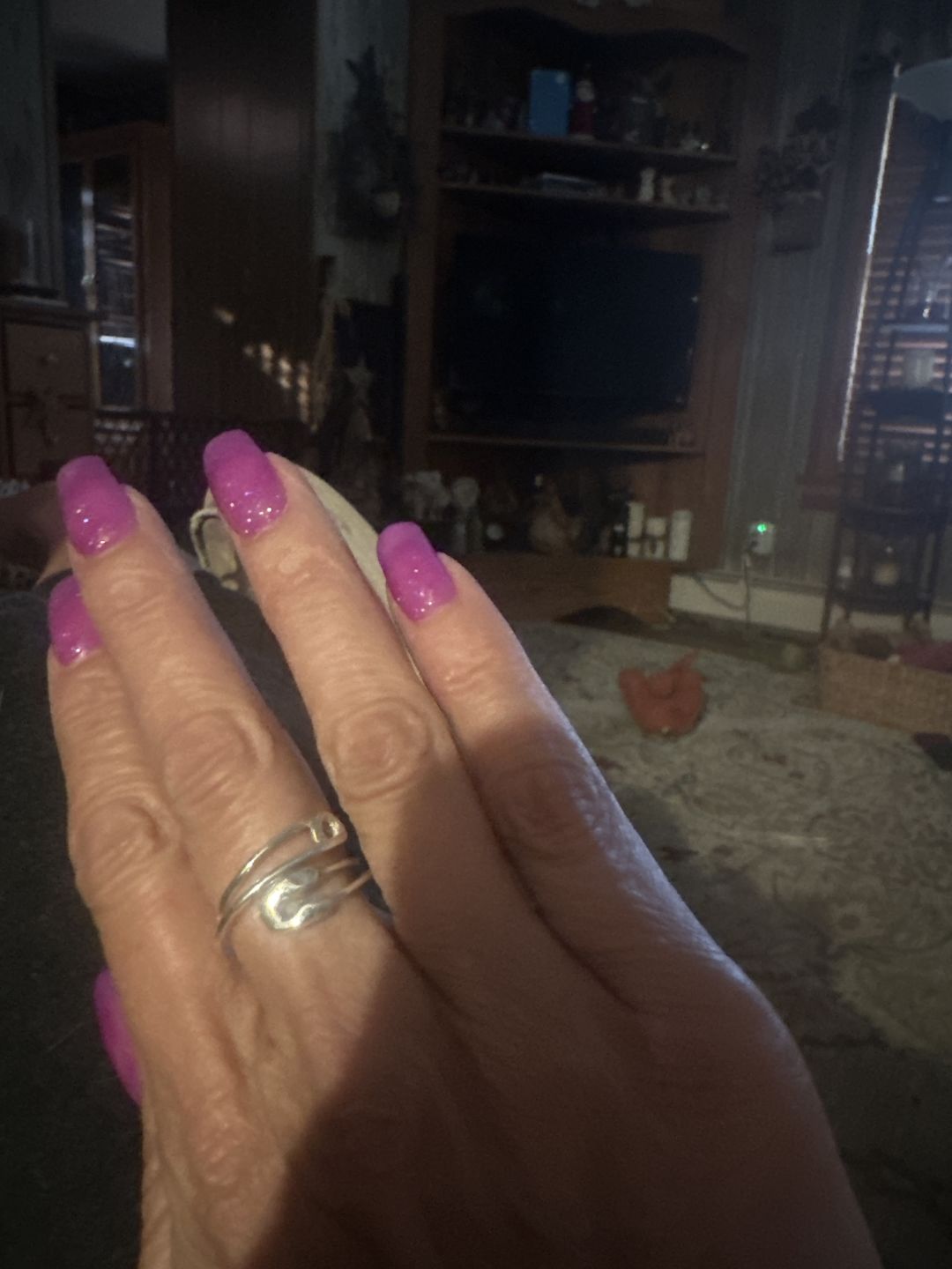 Customer photo review of Safety Pin Ring Sterling Silver
