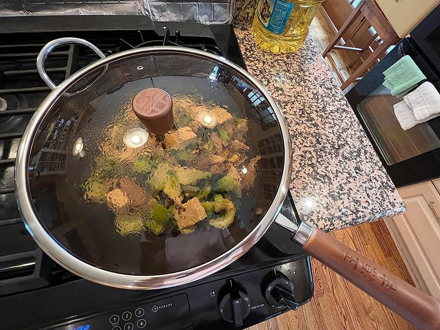 Customer photo review of WANGYUANJI Carbon Steel Wok Pan