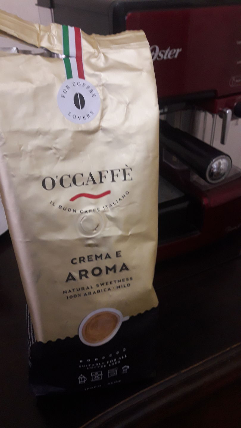 Customer photo review of Occaffe Grano Crema E Aroma 100% Arabica 1kg