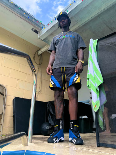 Customer photo review of Rhude RH Logo Shorts