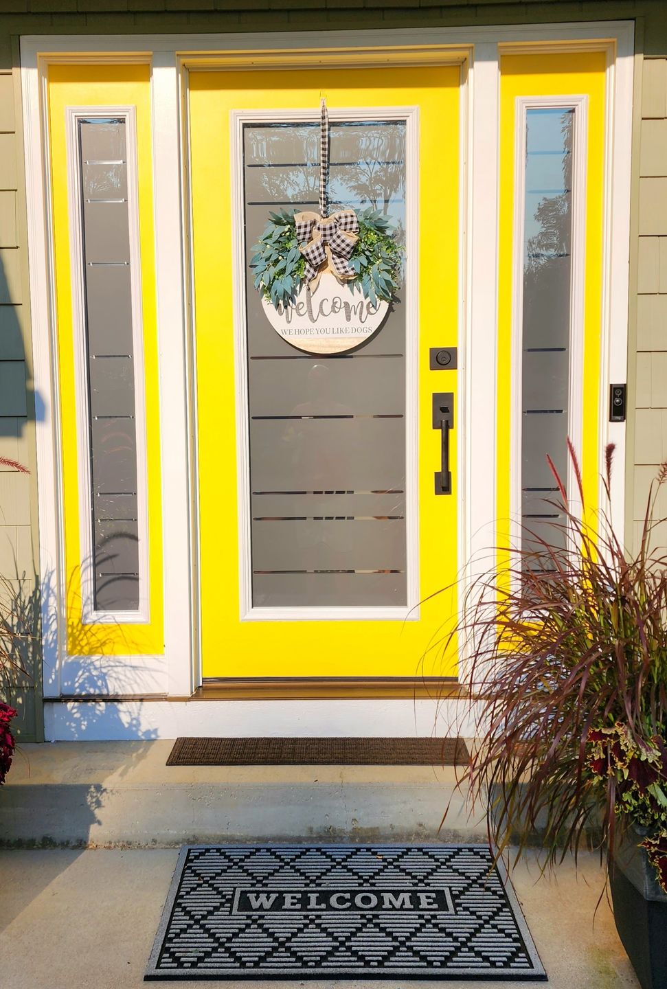Customer photo review of Clean Lines Glass and Frame Kit (Full Lite 24" x 66" Frame Size)