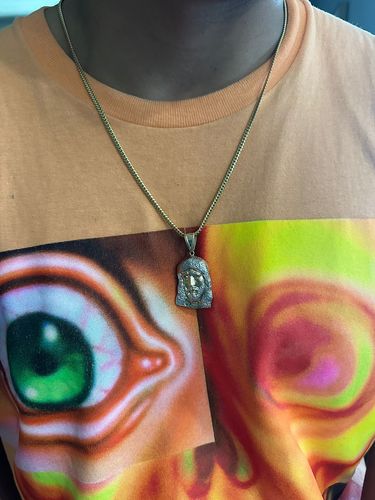 Customer photo review of *NEW* 14K Jesus Face Pendant (L) JTJ™