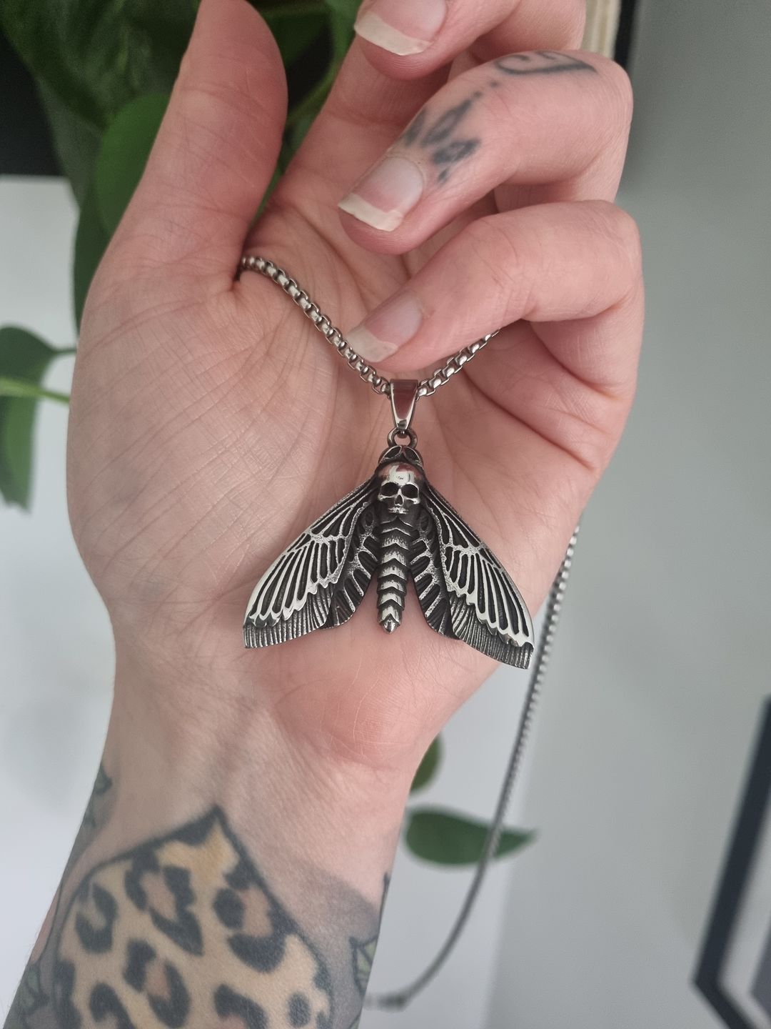 Customer photo review of SKULL BUTTERFLY. - NECKLACE