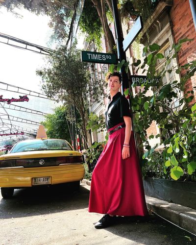 Customer photo review of Mens Solid Loose Long Skirts SKUJ94377