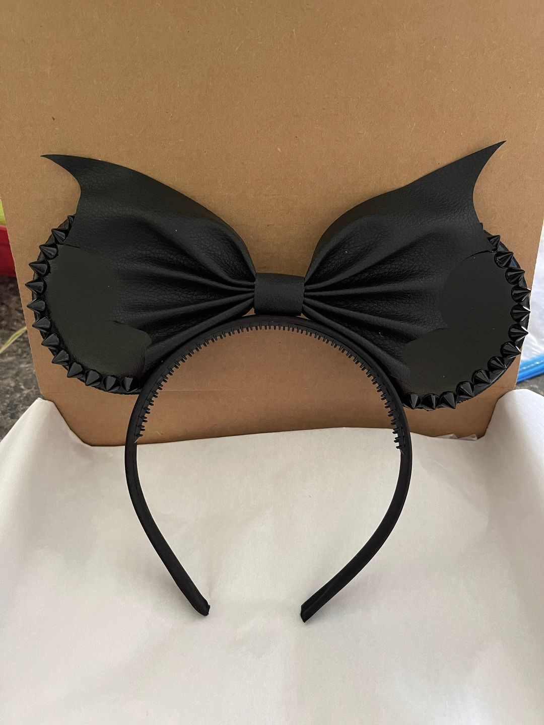 Customer photo review of Bat Bow Spikes Mouse Ears