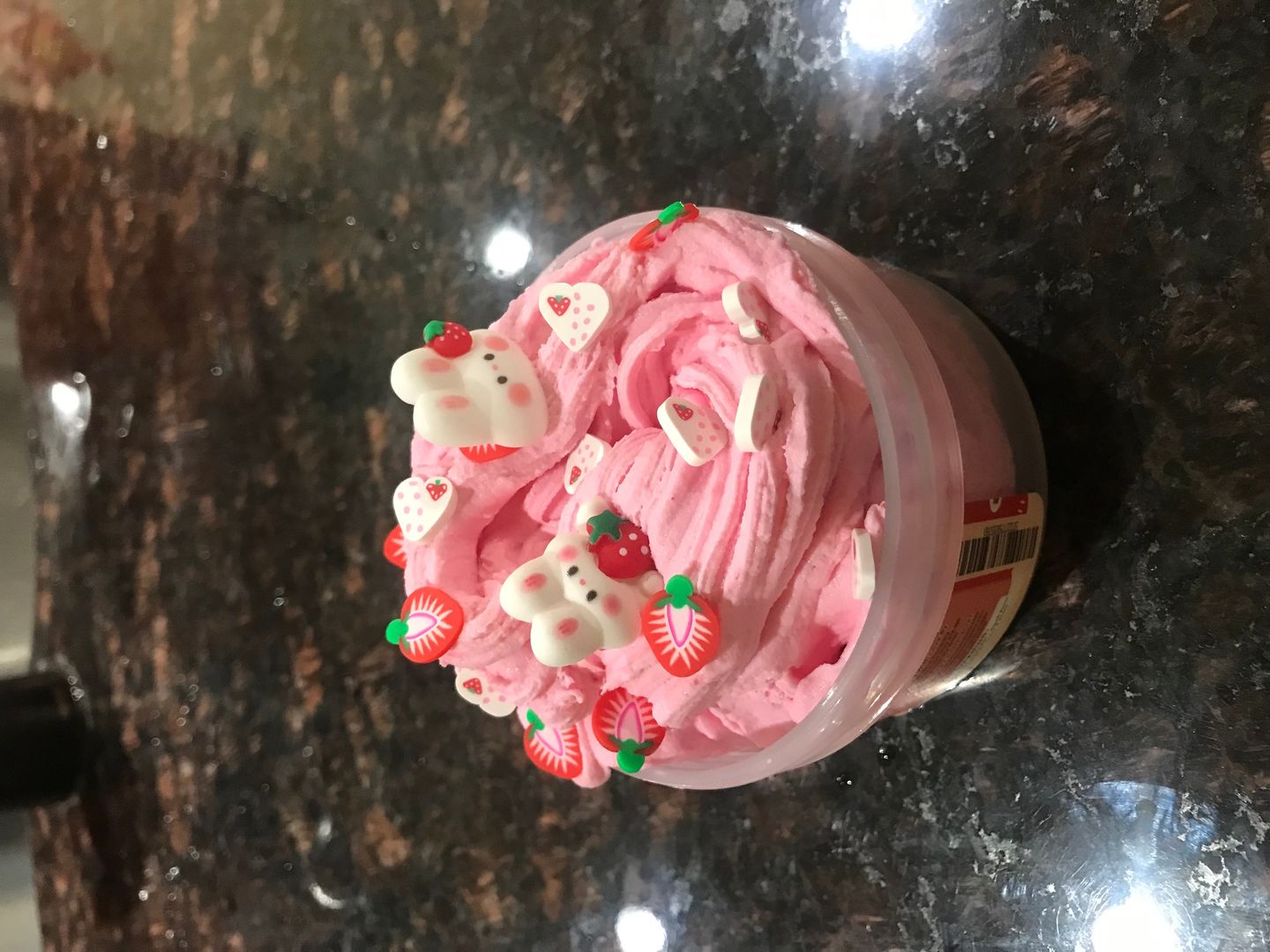 Customer photo review of Straw-Bunny Sponge Cake Cloud Creme Slime