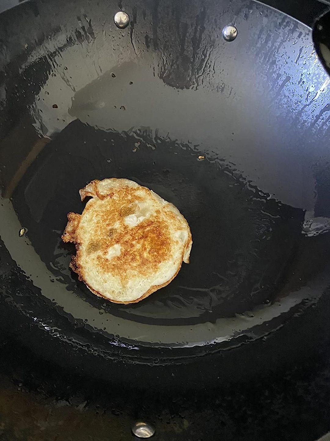 Customer photo review of WANGYUANJI Carbon Steel Wok Pan