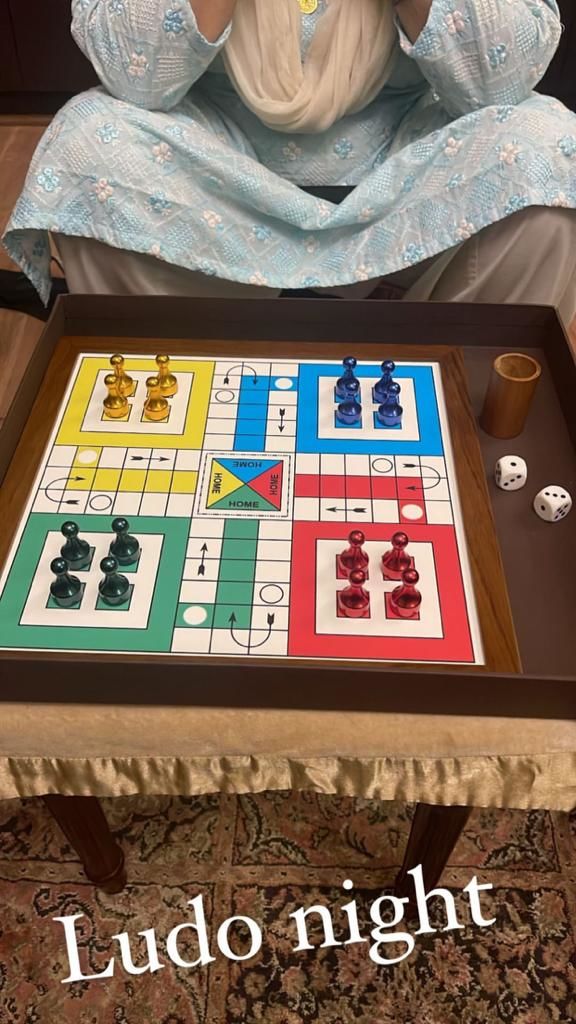 Customer photo review of Teakwood Ludo With Metallic Tokens