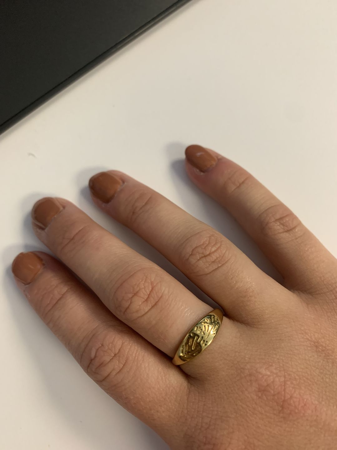 Customer photo review of Flora Ring - Gold