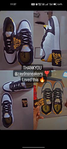 Customer photo review of ROOZE White Yellow Men's casual sneaker