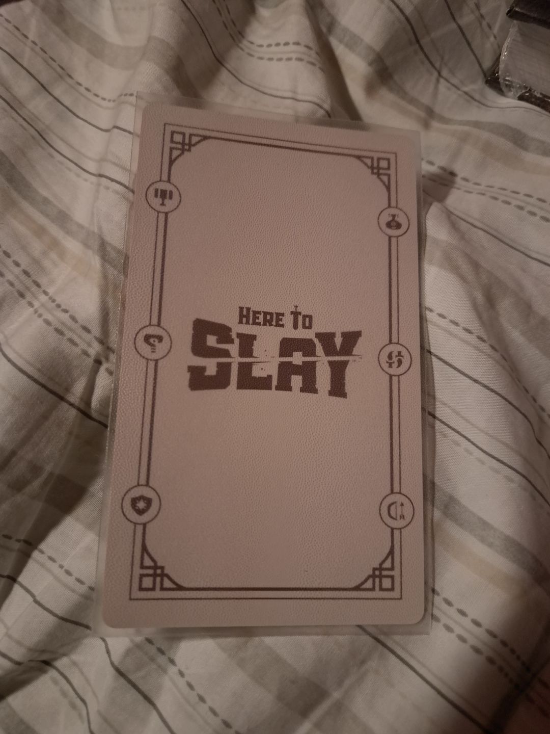 Customer photo review of Here to Slay: 2 Expansions Bundle Card Sleeve Kit
