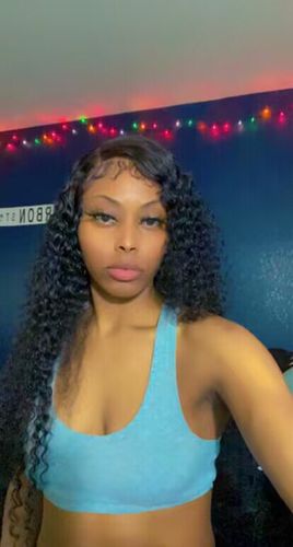 Customer photo review of Deep Wave Pre-Made Hairline 360 Lace Frontal Ponytail Wig