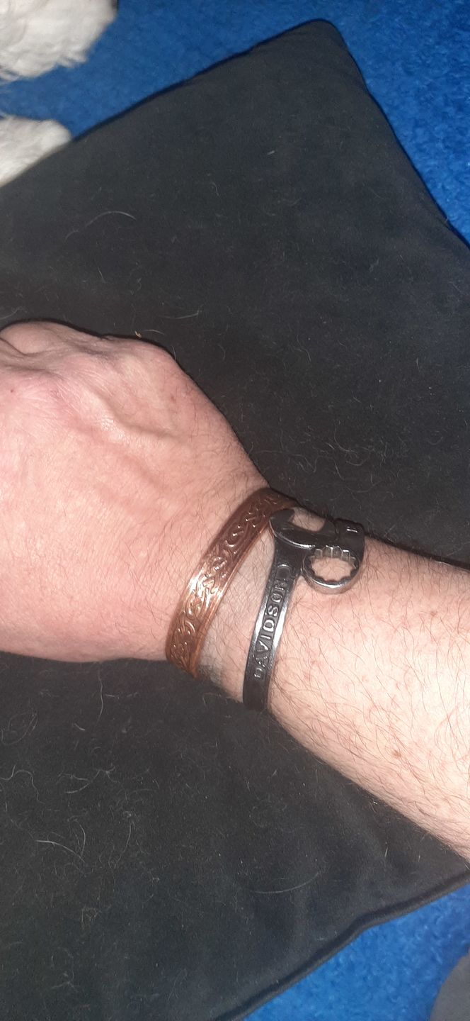 Customer photo review of Celtic Copper Cuff